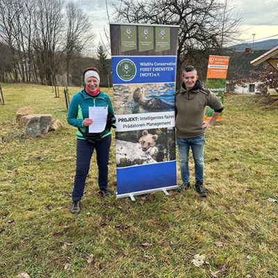 Infostand bei der Artenschutz Silvesterwanderung